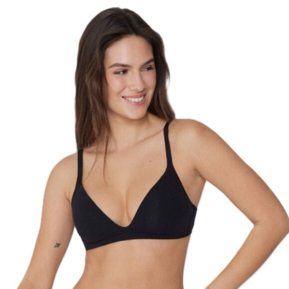 NWT- Tezenis London Lightly Padded Organic Cotton Triangle Bra, Black – Size 36C - Picture 3 of 10